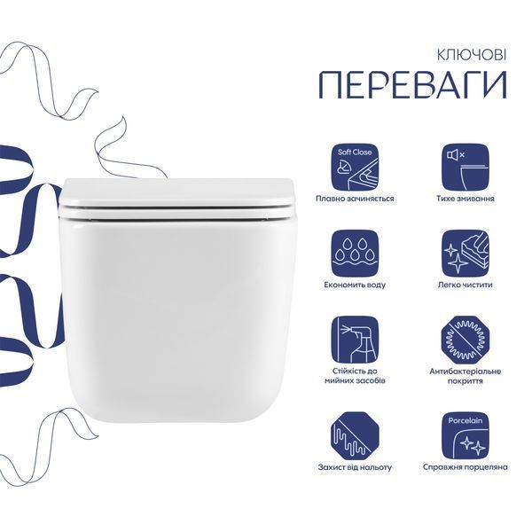 Готовое решение Qtap для ванной комнаты: подвесной унитаз Gemini Ultra Quiet 520х360х350 + комплект инсталляции Nest 4 в 1 (линейная клавиша Satin) SD00052281 фото