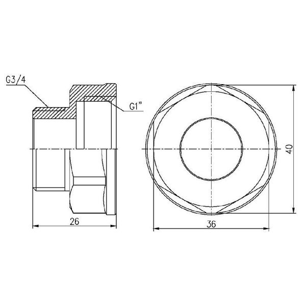 Перехідник Thermo Alliance Forte 1" Вх3/4"Н SF3602520 SD00002612 фото