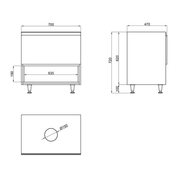 Тумба напольная Qtap Robin 700х616х437 White/Whitish oak со столешницей QT1380TNН7001WWO SD00045870 фото