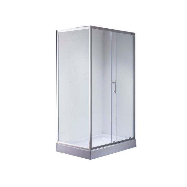 Душова кабіна з низьким піддоном MIXXUS HARD SCT01-100x80x198-TR CHROME прозоре скло 5мм (MI6908) MI6908 фото