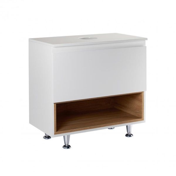 Тумба напольная Qtap Robin 700х616х437 White/Whitish oak со столешницей QT1380TNН7001WWO SD00045870 фото