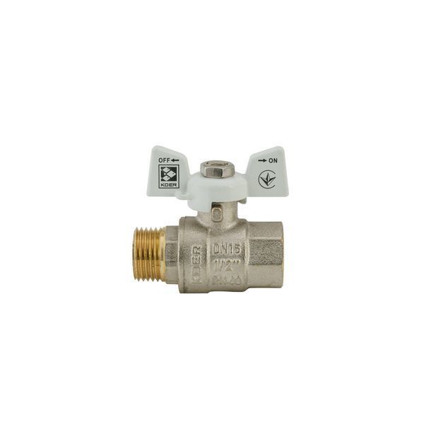 Кран шаровый Koer 1/2" ГШБ (KR.218.W) белый (KR0182) KR0182 фото
