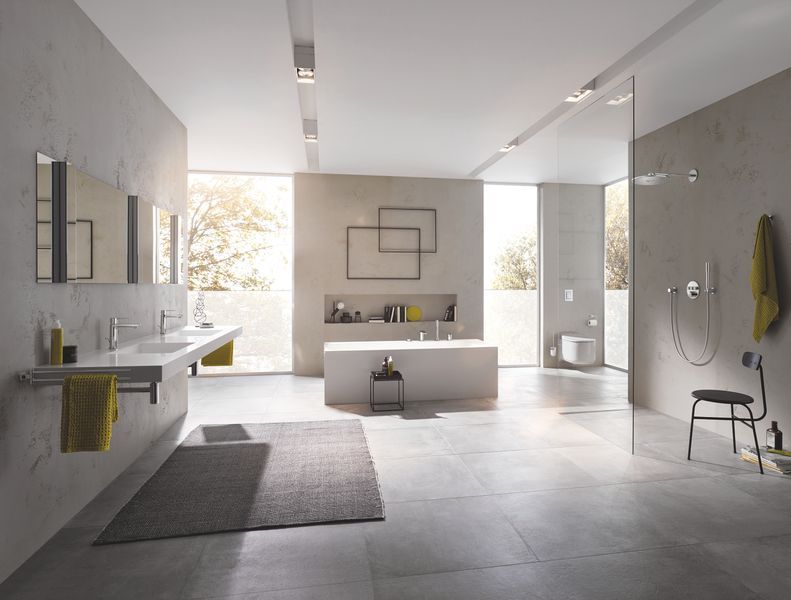 Одноважільний змішувач для ванни Grohe Lineare, на 4 отвори (19577001) 19577001 фото