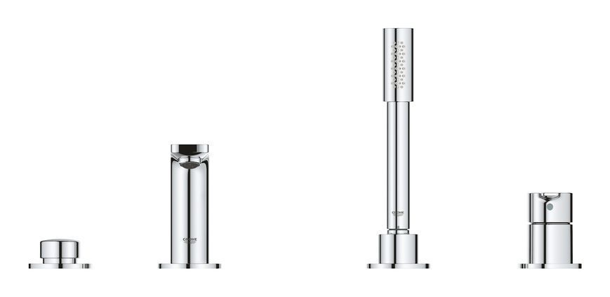 Одноважільний змішувач для ванни Grohe Lineare, на 4 отвори (19577001) 19577001 фото