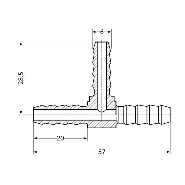 Тройник Thermo Alliance Standart 6 SD4176 SD00047861 фото
