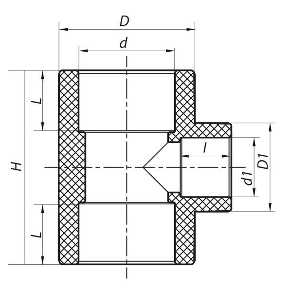 Тройник редукционный 75x32x75 PPR Koer K0219.PRO (KP2584) KP2584 фото