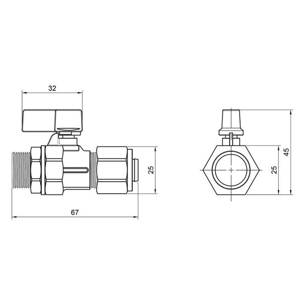 Кран кульовий обтискний SD Forte 16х1/2" НР SF262W15 SD00021115 фото