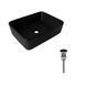 Комплект Qtap Tern: Раковина накладная прямоугольная 480х370х135 мм Matt Black + Донный клапан PU03 SD00053424 фото 3