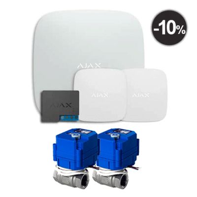 Ajax Hub2 + LeaksProtect (2 шт.) + WallSwitch + 2 Крани з електроприводом HC 220 В 1462748524 фото