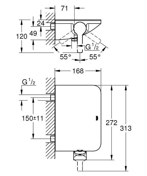 Змішувач для душу Grohe Lineare New (33865001) 33865001 фото