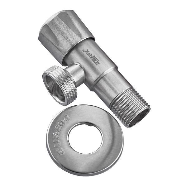 Кран для подключ. сантехприборов Zerix VAL-05-1/2x3/4 с нерж. ст.SUS304 (ZX4801) ZX4801 фото