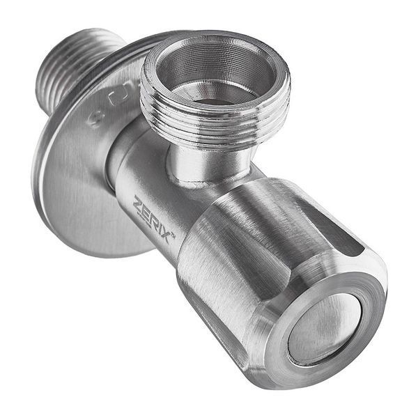 Кран для подключ. сантехприборов Zerix VAL-05-1/2x3/4 с нерж. ст.SUS304 (ZX4801) ZX4801 фото