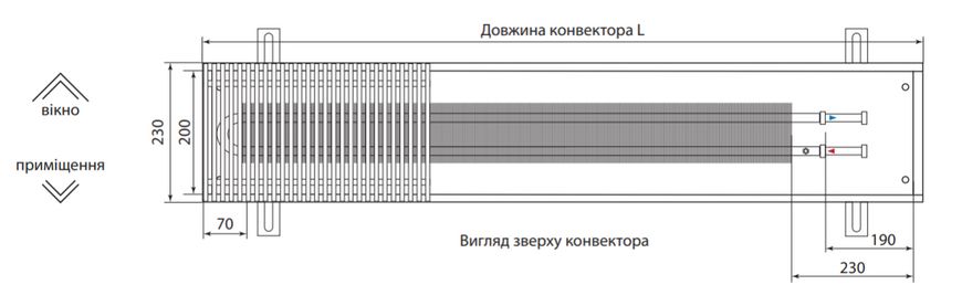 Внутрипольный конвектор Fancoil с природной конвекцией FC 90.230 878249708 фото