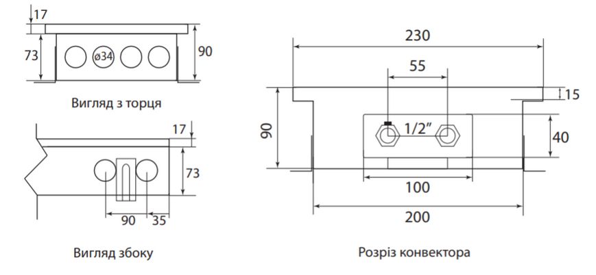 Внутрипольный конвектор Fancoil с природной конвекцией FC 90.230 878249708 фото