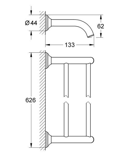 Подвійний тримач для рушників Grohe Essentials Authentic (40654001) 40654001 фото