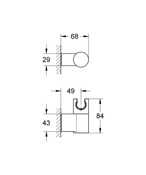 Настінний тримач для ручного душу Grohe RSH (27055000) 27055000 фото