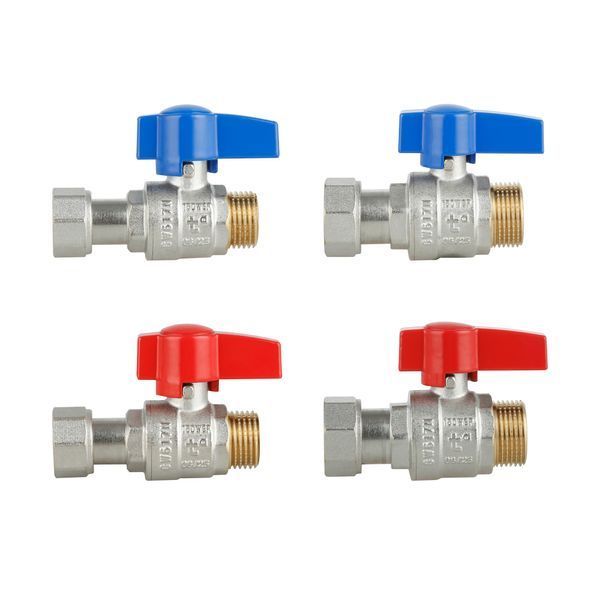 Комплект прямых кранов Thermo Alliance Standart 1/2"ВН -3/4"ВН с накидной гайкой для подключенние котла TAS262RBW1520 SD00054691 фото