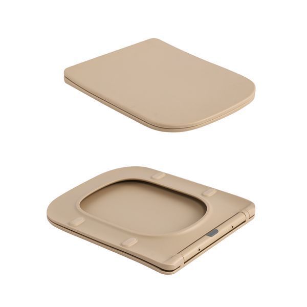 Унитаз подвесной Tern Ultra Quiet 490&times;365&times;325&nbsp;мм, Beige, с сиденьем Slim Duroplast / Soft-close / Quick Release QT17332303ASSB Qtap SD00054290 фото