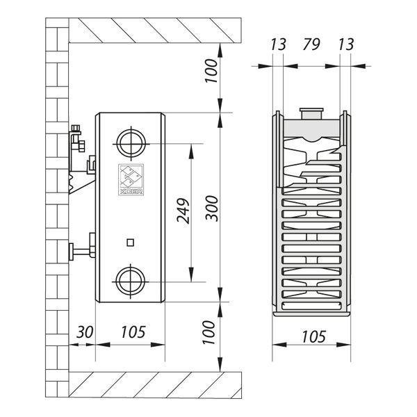 Сталевий радіатор KOER 22x300x600S (766 Вт, 9,85 кг, бокове підключення) (RAD069) RAD069 фото