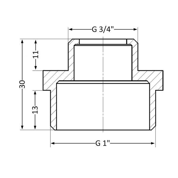Ниппель Thermo Alliance Standart 1"х3/4" НР SD4082520 SD00047823 фото
