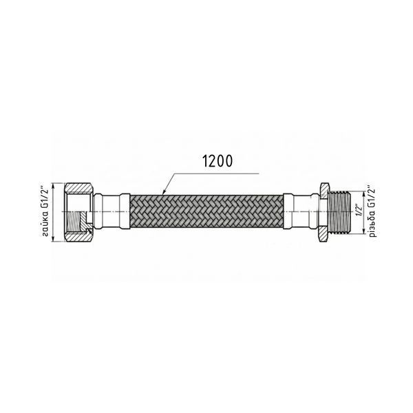 Гибкая подводка для воды Thermo Alliance Forte ВН 120 см TAF386W120 SD00055488 фото
