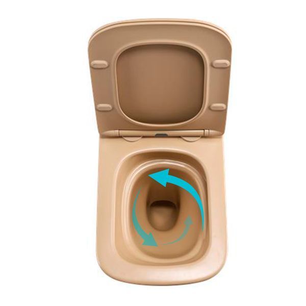 Унитаз подвесной Tern Ultra Quiet 490&times;365&times;325&nbsp;мм, Beige, с сиденьем Slim Duroplast / Soft-close / Quick Release QT17332303ASSB Qtap SD00054290 фото