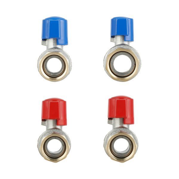 Комплект прямых кранов Thermo Alliance Standart 1/2"ВН -3/4"ВН с накидной гайкой для подключенние котла TAS262RBW1520 SD00054691 фото