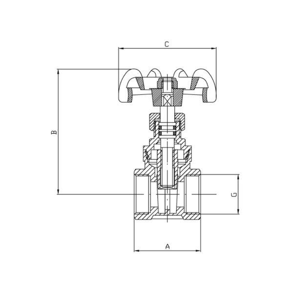 Задвижка клиновая Koer KR.280 - 1/2" (KR2904) KR2904 фото