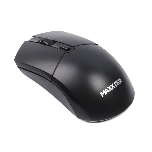 Миша бездротова, 4 кнопки, оптична, 1600 DPI, USB, чорна Maxxter 14252 8804/14252 фото