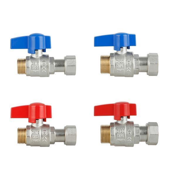 Комплект прямых кранов Thermo Alliance Standart 1/2"ВН -3/4"ВН с накидной гайкой для подключенние котла TAS262RBW1520 SD00054691 фото