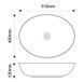 Раковина накладна MIXXUS PREMIUM ELLIPSE-0102 515х400х130mm (MP6551) MP6551 фото 2