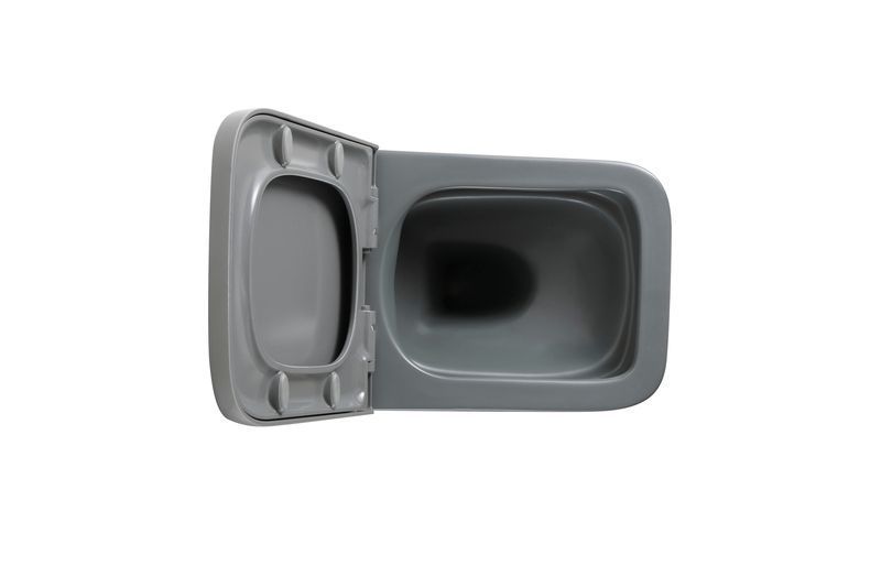 Унітаз підвісний MIXXUS PREMIUM QUADRO-0305-R GRAY 510x350x345mm система змиву RIMLESS (MP6656) MP6656 фото