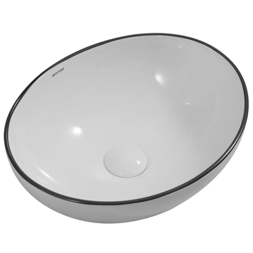 Раковина накладная MIXXUS PREMIUM ELLIPSE-0108 EDGE BLACK 400х330х145mm (MP6527) MP6527 фото
