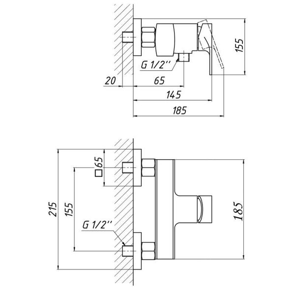 Змішувач для душу Qtap Vlasta QTVLA4028102C Chrome SD00042235 фото