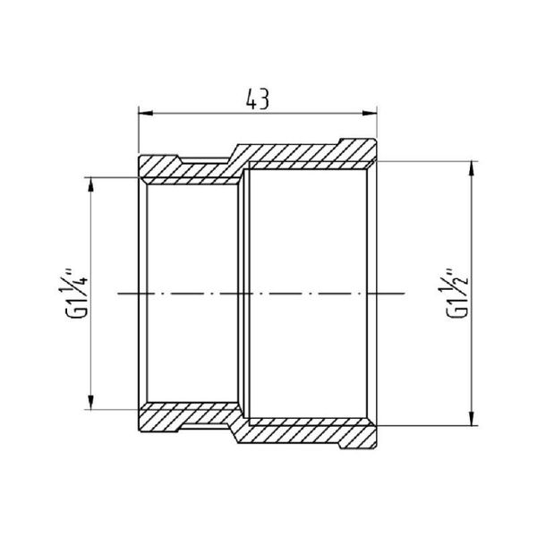 Муфта редукційна SD Forte 1" 1/2х1" 1/4 ВВ SF3574032 SD00002547 фото