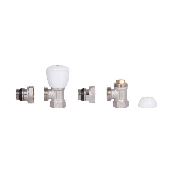 Комплект радіаторних кранів Thermo Alliance Standart 1/2" ВН кутовий TAS232W15 SD00053598 фото