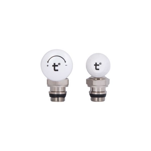 Комплект радіаторних кранів Thermo Alliance Standart 1/2" ВН кутовий TAS232W15 SD00053598 фото