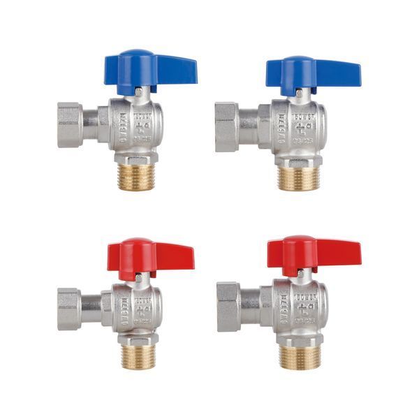 Комплект угловой кранов Thermo Alliance Standart 1/2"ВН -3/4"ВН с накидной гайкой для подключенние котла TAS225RBW1520 SD00054692 фото