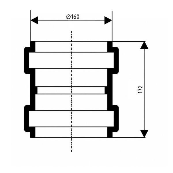 Муфта канализационная двойная Ostendorf-OSMA KG System d160 SD00057244 фото