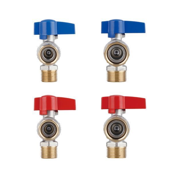 Комплект угловой кранов Thermo Alliance Standart 1/2"ВН -3/4"ВН с накидной гайкой для подключенние котла TAS225RBW1520 SD00054692 фото