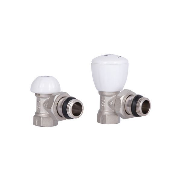 Комплект радіаторних кранів Thermo Alliance Standart 1/2" ВН кутовий TAS232W15 SD00053598 фото