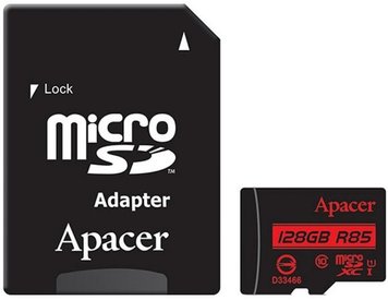 Карта пам'яті Apacer microSDXC 128GB (AP128GMCSX10U5-R) 17252/43255 фото