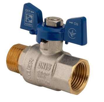 Кран шаровый Koer 1/2" ГШБ (KR.218.B) синий (KR2722) KR2722 фото