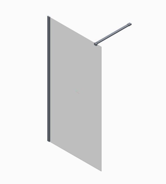 Душевая перегородка Koer SR SP01-120x200-TR-01 Walk-In прозрачное стекло Easy Clean 8мм, хром (KR5394) KR5394 фото