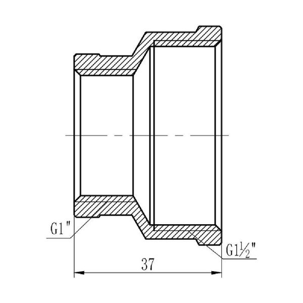 Муфта редукційна SD Forte 1" 1/2х1" ВВ SF3574025 SD00002548 фото