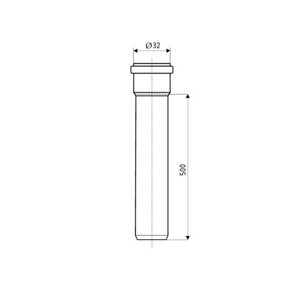 Труба канализационная Ostendorf-OSMA HT-System PLUS d32&times;500&nbsp;мм SD00057167 фото