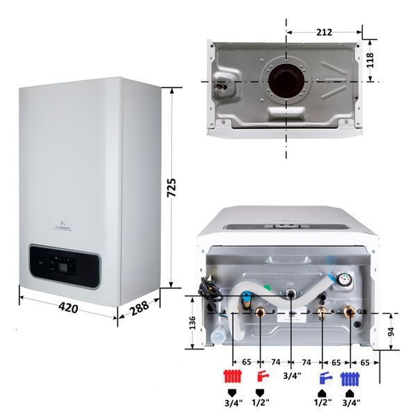 Котел газовый Thermo Alliance EWA 28 кВт (Двухконтурный,Condensing) SD00055954 фото