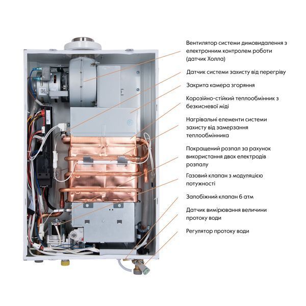 Колонка газовая дымоходная Thermo Alliance JSG20-10ETP18 10 л Silver SD00031251 фото
