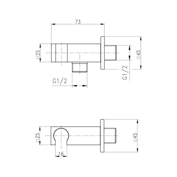 Підключення для шланга Qtap Kvad QT819810842858NB SD00048968 фото