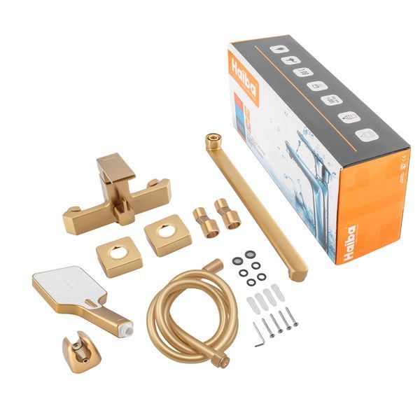 Змішувач для ванни HAIBA GAUDI 006 EURO BRUSHED GOLD (Колір матове золото) (HB9598) HB9598 фото